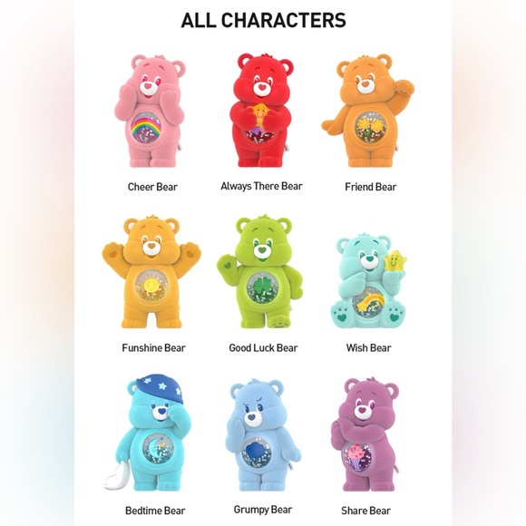 Care Bears Colorful Hugs Series Keychain- Share Bear - Picture 7 of 8